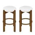 thumbnail image 1 of Tara Indoor Round Seat Bar Stool,Dark Walnut, 1 of 10