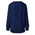 thumbnail image 5 of BKQCNKM Sweatshirt for Women Oversized Sweatshirt for Women's Sweatshirts Long Sleeve Tunic Tops Crew Neck Soft Pullover with Side Zipper Shirt Crewneck Sweatshirts Women,Dark Blue XXL, 5 of 5