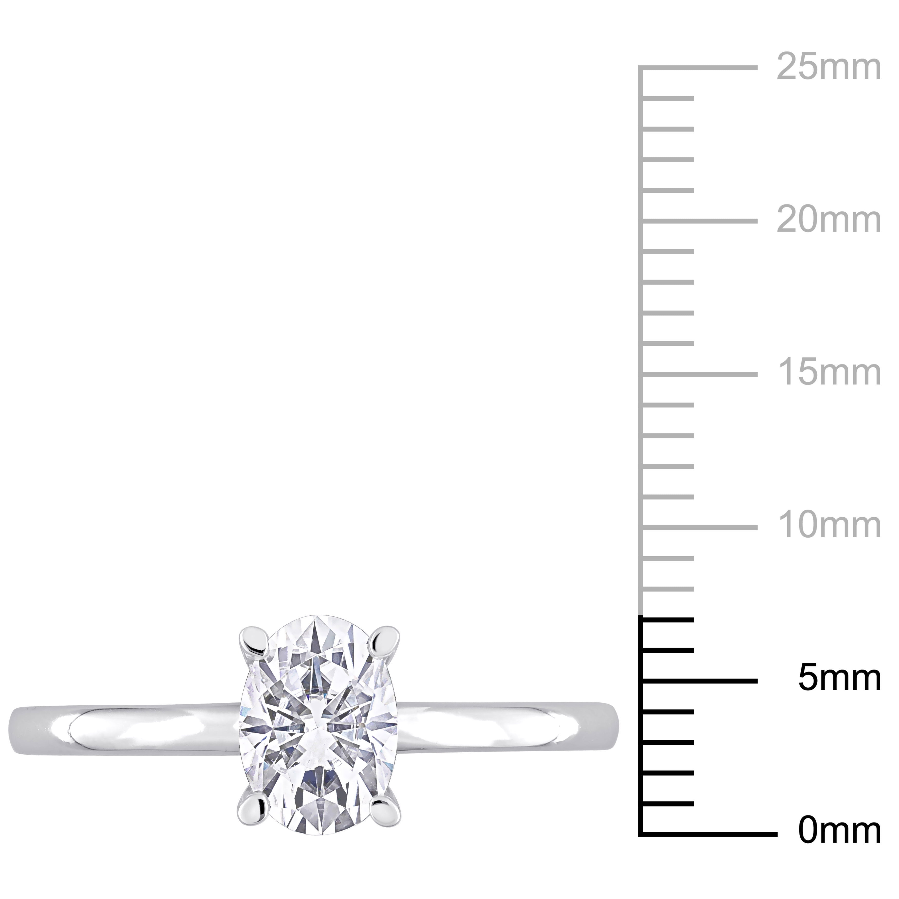 Everly Women's Moissanite Sterling Silver Engagement Ring