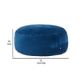 thumbnail image 5 of Olio 70 Inch Bean Bag- Round- Foam Filling- Velvet Upholstery- Navy Blue, 5 of 6