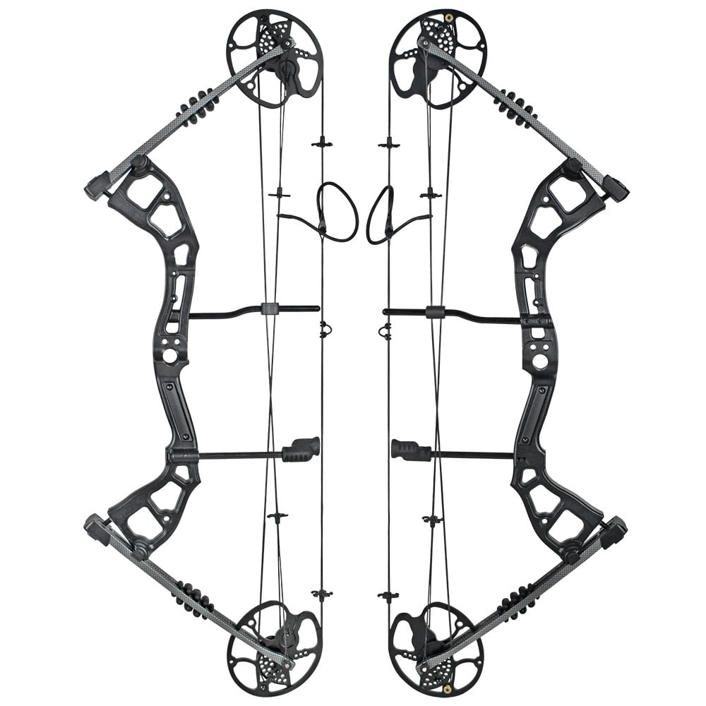 0-70lbs Compound Bow Set Carbon Arrows Bag 325fps Adult Hunting Archery Shooting