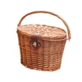 thumbnail image 3 of Almencla Panier de Vélo Rural Tissé à la Main Décoration Tricotée Rotin Vintage Rangement avec Brun, 3 of 7