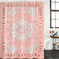 thumbnail image 3 of Pink Boho Waterproof Fabric Shower Curtain,Vintage Abstract Tribal Decorative Oriental Waterproof Fabric Shower Curtain for Bathroom Curtains Bathtubs Shower Curtains with 12 Hooks Stall 48x72in, 3 of 8