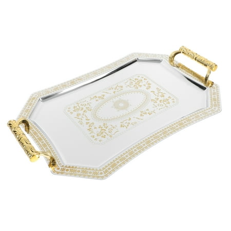 

1Pc Stainless Steel Cake Tray Decorative Storage Plate Wedding Dessert Plate