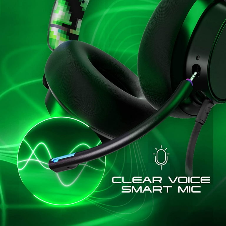 Skullcandy SLYR Pro Over Ear Wired Gaming Headset with Clear Voice Smart Microphone Green