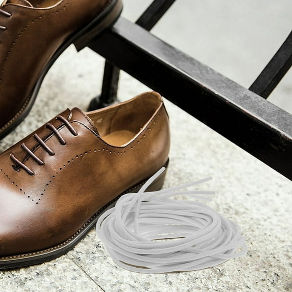 OUNONA 4pcs Heavy Duty Round Waxed Shoelaces for Dress Shoes and Boots Elegant Laces Waxed Cotton Shoelaces for Dress Shoes and Boots