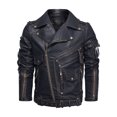 thumbnail image 1 of Chaqueta de cuero para hombre, talla europea, locomotora, Tough Guy, multibolsillos, Tough Guy, de piel sintética, con solapa, ropa de primavera y otoño, 1 of 4