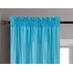 thumbnail image 3 of Juego de dos cortinas de seda sintética para ventana MR2, color turquesa, con bolsillo para varilla, de dos paneles semitransparentes sólidos de 55" de ancho x 63" de largo cada uno, 3 of 3