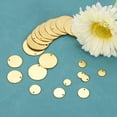 thumbnail image 4 of Uxcell 50Pack 25mm Blank Round Solid Brass Tags with Hole Stamping Tag for DIY Projects, 4 of 5