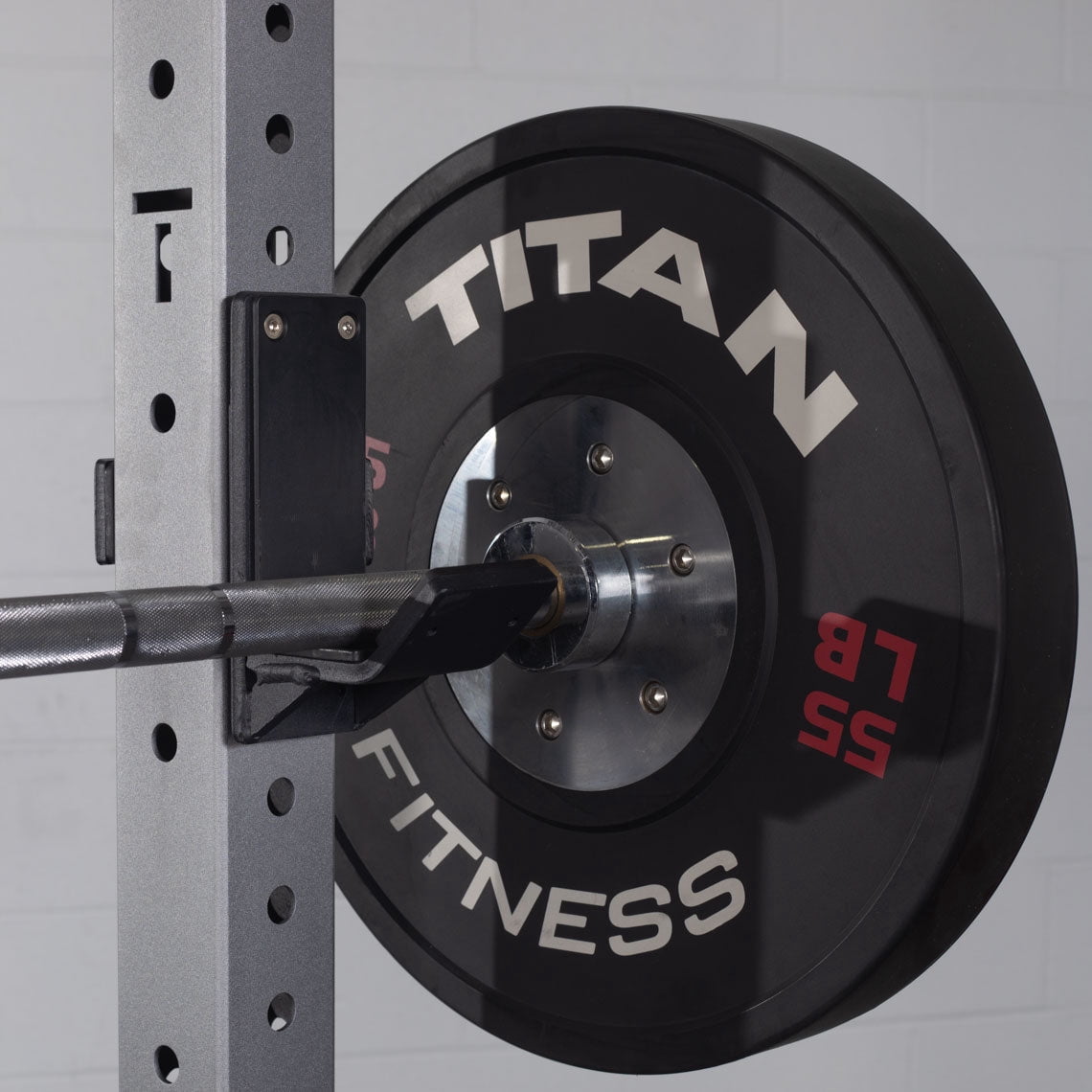 Titan Fitness X-3 Series 80" Silver Bolt-Down Power Rack, 24" Depth, Rackable 1650 LB Cage, 1.25" and 2" Pull Up bars, Standard J-Hooks, Weight Plate Holders, Weightlifting and Strength Training