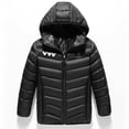 thumbnail image 6 of Zwiiyzr 4-15Y Kids Teens Unisex Heated Jacket X Usb Intelligent Constant Temperature Heated Windproof Plus Size Coat For Children Winter 3 Heated Jacket Coat Black, 6 of 7