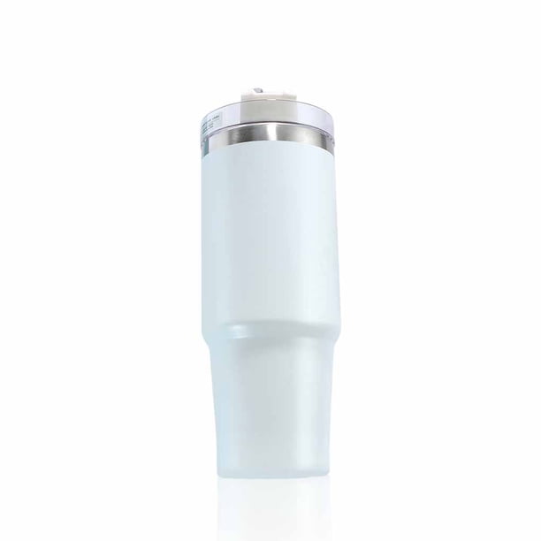 Botella de vacío de gran capacidad aislada café leche taza de té ejercicio jogging acero inoxidable bebida taza con tapa transparente en casa blanco 900ml Inevent HA011613-08B