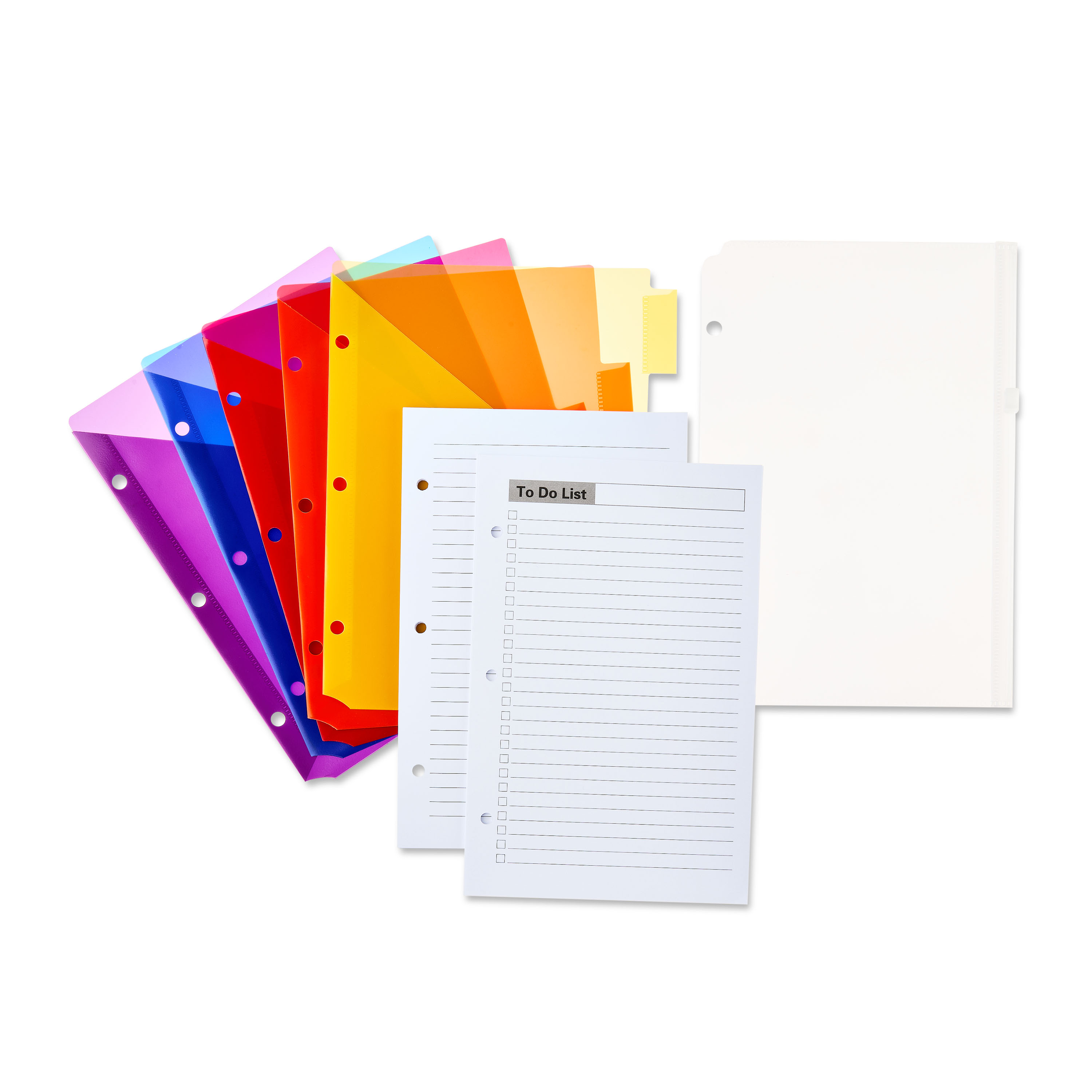 Paquete de accesorios para mini carpeta Pen+Gear de 38 piezas con bolsa de cierre, separadores con pestañas y hojas de notas 4