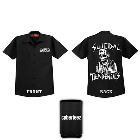 Suicidal Tendencies OG Flip Skull (Flipskull) Logo BLACK Dickies Workshirt S-3XL + Coolie