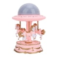 thumbnail image 1 of ZOUSSIQI Lovely Music Box Rotating Musical Box with Projection Light for Home Decoration Birthday GiftPink JU316-7728, 1 of 8