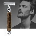 thumbnail image 3 of EHJRE Reusable Facial Hair Shaver, Double Edge Beard Styling , Bamboo Handle ,Manual Shaving for Day Gifts Barbershop Men Women Dad, 3 of 8