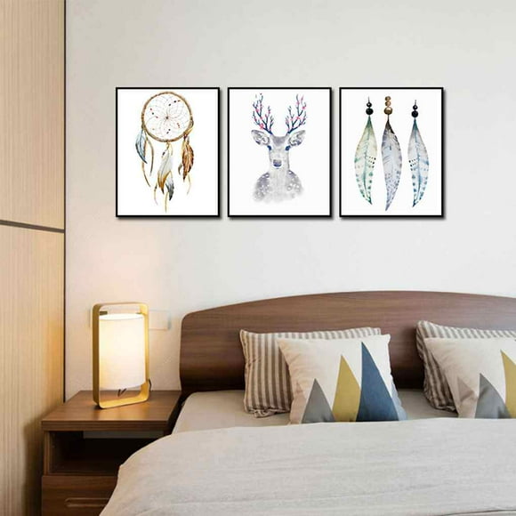 40 x 50cm Simple Canvas Painting Wall Art 3 Oil painting Painting Dreamcatcher Panel Dreamcatcher Deer Feather Wall Print Oil Painting on Canvas