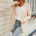 thumbnail image 5 of YFNNUP Women Long Sleeve Sweaters Cardigan Trendy Knit Open Front Coat 2025 Fall Fashion Outfits Loose Sweater Jacket, 5 of 9
