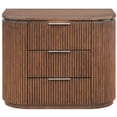 thumbnail image 3 of Meridian Furniture Astrid Brown Solid Wood And Oak Veneer Nightstand, 3 of 12