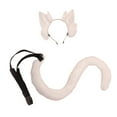 thumbnail image 1 of 2 uds de peluche aro de pelo de piel sintética cola larga para Anime Cosplay vestido de lujo Rosa Yuyangstore Traje de juego de cosplay, 1 of 8