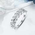 thumbnail image 6 of Leaf Ring 925 Sterling Silver Rings for Women Engagement Promise Wedding Band Simple Leaves Ring Fashion Jewelry Gifts For Send to relatives and friends GiftWomen Her Fit Size 5-9, 6 of 6