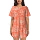 thumbnail image 1 of Balery Beautiful Corals Conjunto de Pijama para Mujer con Estampado, Dos Piezas de Manga Corta y Shorts, Ropa de Dormir Suave con Cuello Redondo y Bolsillos-Medium, 1 of 6