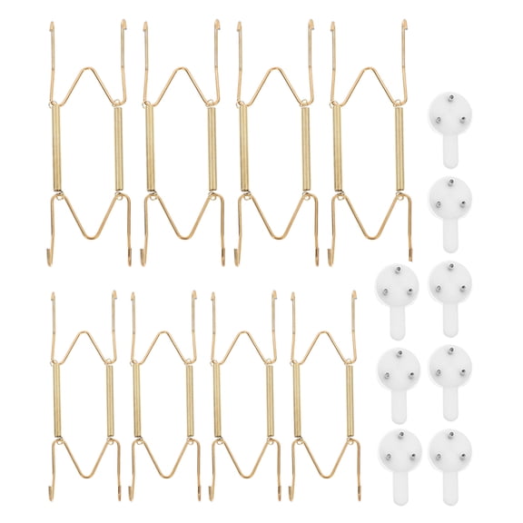 ELAYARD Plate Hanger Hooks with Spring, Invisible Wall Display Holders for Kitchen and Home Storage Organization