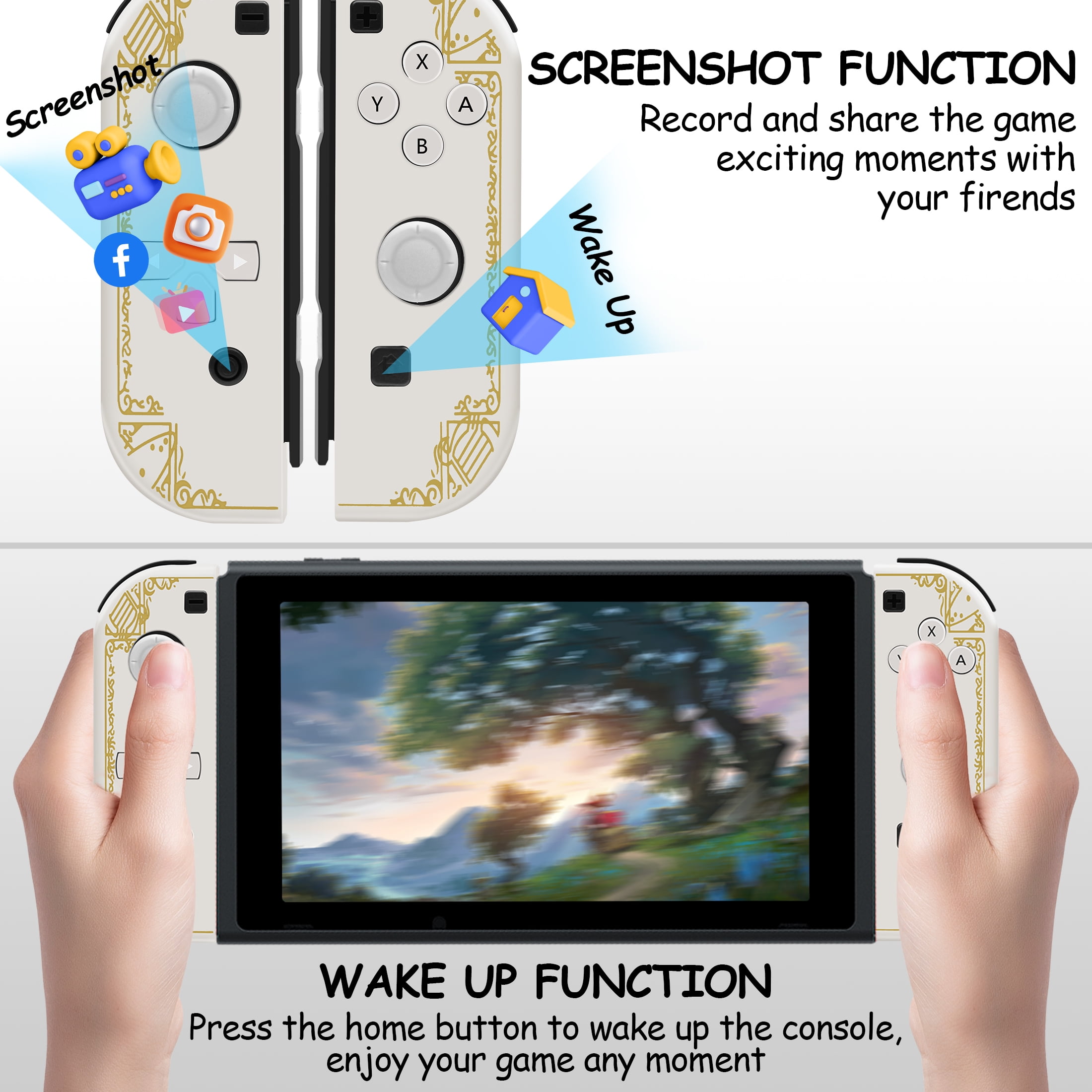 YUOY Nintendo Switch Joy Pad Controller - Pink Sailor Moon