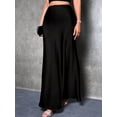 thumbnail image 5 of Women Fall Skirts Business Casual Clothes High Waisted Cocktail Party Wedding Guest Mermaid Maxi Skirt Black S, 5 of 9