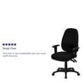thumbnail image 2 of High Back Black Fabric Executive Swivel Ergonomic Office Chair with Adjustable Arms, 2 of 9