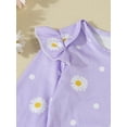 thumbnail image 7 of Suealasg Newborn Girl 3Pcs Fall Outfits Long Sleeve Daisy Print Romper + Long Pants + Headband Set 3 6 12 18 Months Infant Baby Girl Clothes, 7 of 7