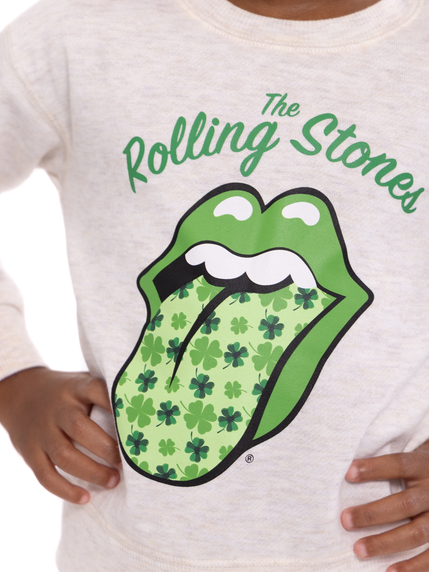 Rolling Stones Toddlers' St. Patrick's Day Graphic Sweatshirt and Jogger Pants Set, 2-Piece, Sizes 12M - 5T