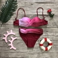 thumbnail image 6 of JoveMarine Bikinis Sets for Women – Two-Piece Gradient Ombre Swimwear, Sexy Bathing Suit for Beach Pool Hot Spring, Summer Spring Vacation,Pink L, 6 of 6