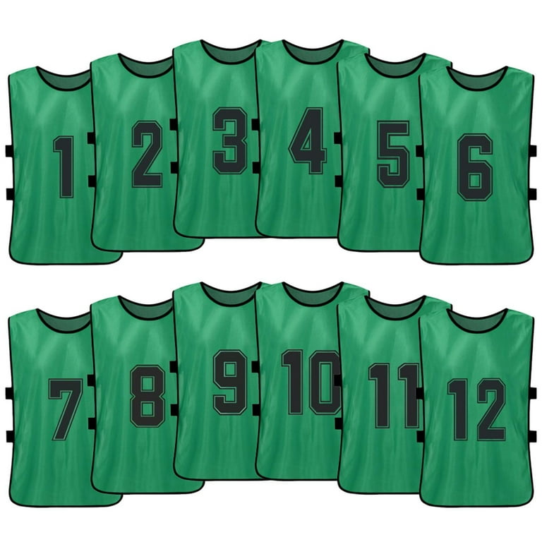 12PCS Adults Soccer Quick Drying Football Vest Practice Sports