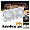 thumbnail image 2 of RV LED Ceiling Double Dome Light Fixture with ON/OFF Switch Interior Lighting for Car/RV/Trailer/Camper/Boat 12V Natural White ,Durable Material, 2 of 7