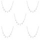 thumbnail image 2 of Guardurnaity Collar de cadena Oro Plata Estrella Estilo simple Borlas Gargantillas universales Día de San Valentín Collares para mujeres Niñas plata 5piezas, 2 of 6