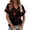 Black, variant on Womens Short Sleeve Shirts V-Neck Y2K Summer Tops Love Heart Print Spring Tee