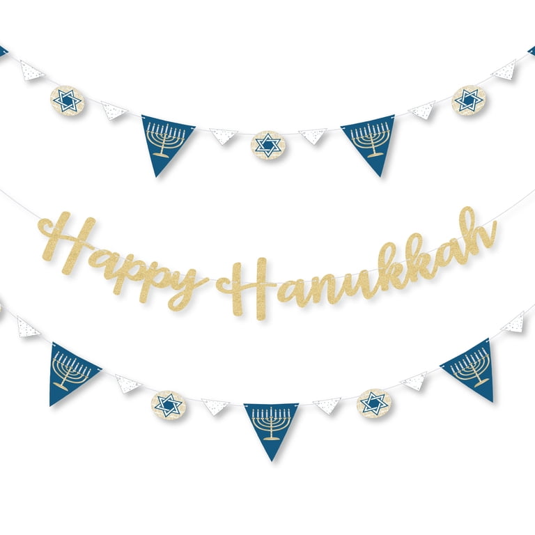 Big Dot of Happiness Hanukkah Letter Banner Decoration photo 1