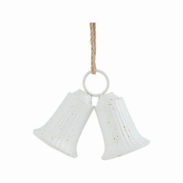 Adorno de campana de Navidad, adorno para árbol de Navidad, regalo creativo, colgante para oficina Blanco