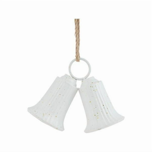 Adorno de campana de Navidad Decoración colgante para árbol de Navidad Adorno colgante para árbol de Navidad Blanco