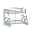 thumbnail image 6 of Plana Solid Wood Twin Over Full Bunk Bed in Light Gray, 6 of 6