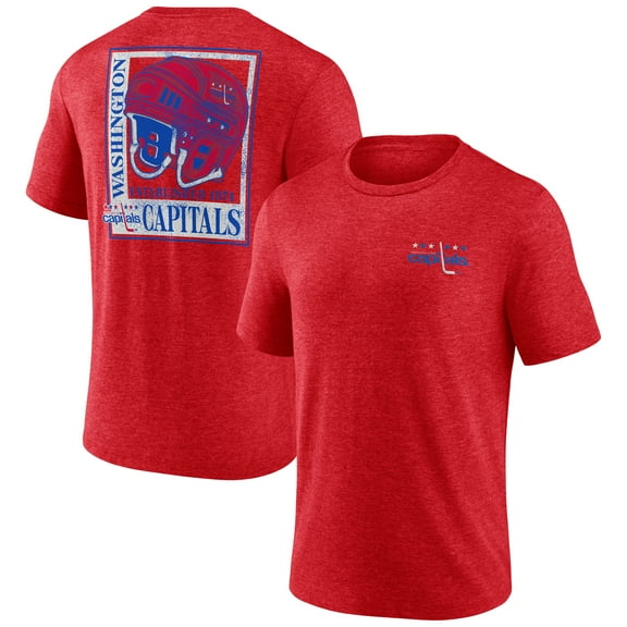 Men's Red Washington Capitals Earnest Will Tri-Blend T-Shirt