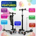 thumbnail image 2 of Hurtle 3 Wheeled Scooter for Kids Stand & Cruise Toddlers Toy W/ Adjustable Height (Real tree), 2 of 8