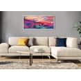 thumbnail image 5 of Kate and Laurel Sylvie Brush Strokes 90 Framed Canvas Wall Art by Jessi Raulet of Ettavee, 18 x 40, White, Abstract Modern Art for Wall, 5 of 6