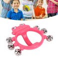 thumbnail image 4 of Rattle Bell, Fun Playing Musical Rhythm Toy Plastic Percussion Instrument Hand Jingle Bell  for Performance W209 Rose Red, 4 of 7