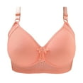 thumbnail image 2 of 2023 Bras for Women Plus Size Full-Coverage Lace No Underwire Everyday Bras Comfy Wireless Push Up Bras with Clasp, 2 of 3