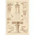 thumbnail image 2 of Buhlmann, J. 23x32 Black Ornate Wood Framed with Double Matting Museum Art Print Titled - Monument of Lysicrates at Athens, 2 of 4