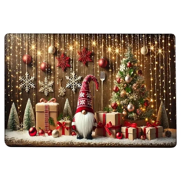 ZMKIAG Festive Christmas Doormat for Indoor and Outdoor Use - Seasonal Holiday Profile Design Front Entrance Mat, Non-Washable Durable Floor Mat for Xmas Winter Decor