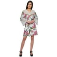 thumbnail image 3 of Moomaya Printed Cotton Venice Lace Bridesmaid Robe Short Robes For Women, 3 of 6