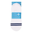 thumbnail image 2 of On the Go Men's Invisible Socks (6 Pair Pack, White with Blue Stripes), 2 of 2